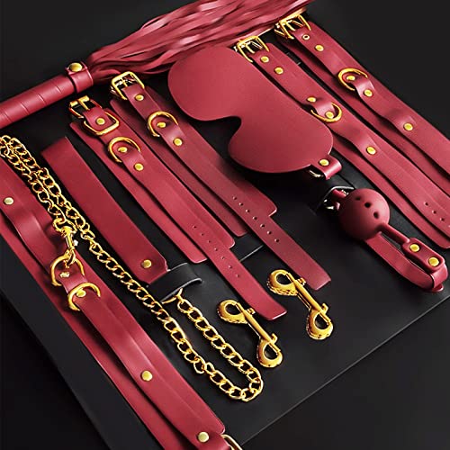Auzetor Leather Restraint Sex Set