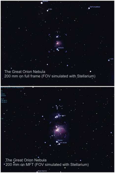 A diptych of milky way photos